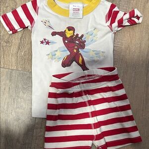 Hanna Andersson Red and White Iron Man Pajama Set